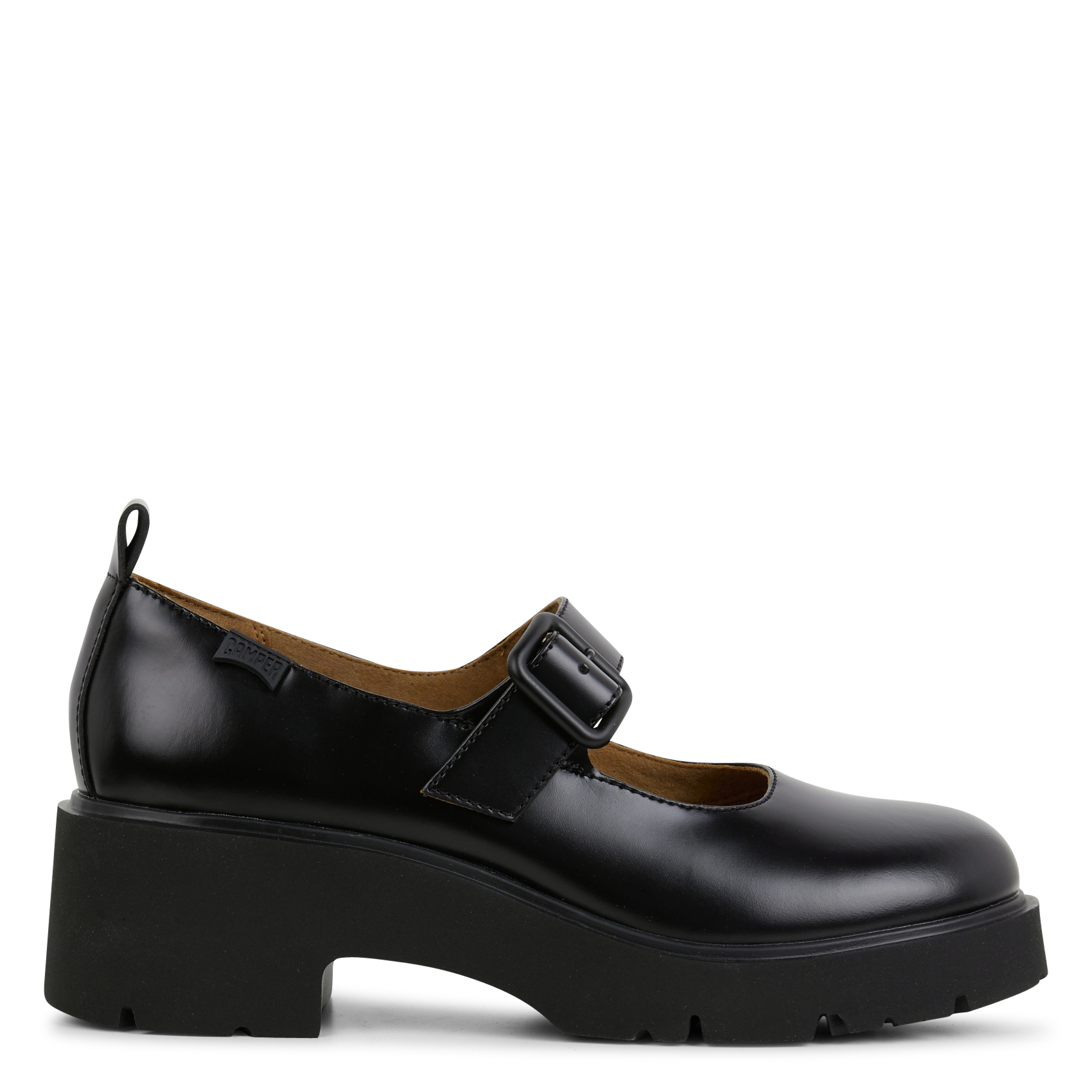 MILAH - Derbies compensée en cuir | Noir