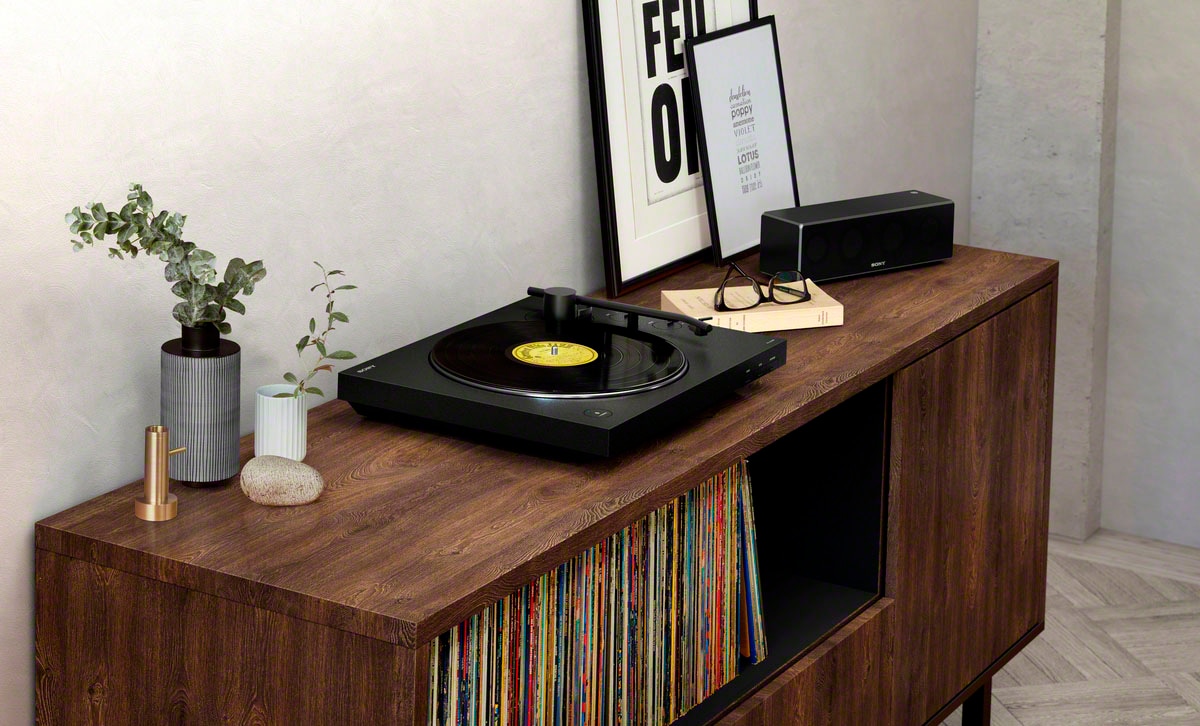 Sony Plattenspieler »PS-LX310BT« Phono Vorverstärker, Auto-Play Funktion, Aluminium Plattenteller