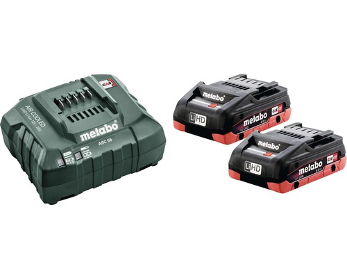 Metabo 18V LiHD (4.0 Ah) accuset: accu's + lader