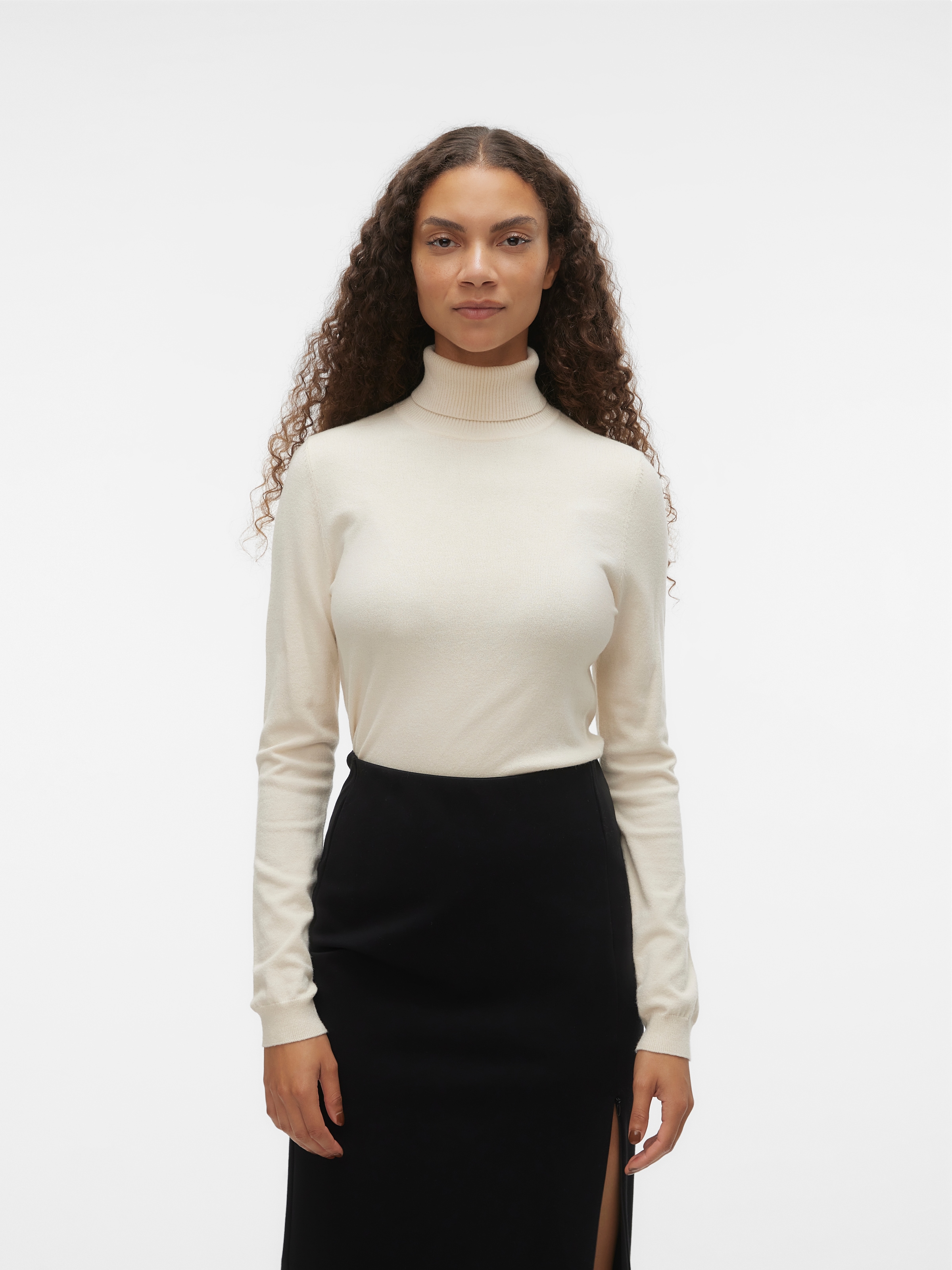 Vero Moda Rollkragenpullover »VMHAPPINESS LS ROLLNK PULLOVE GA BOO REP«