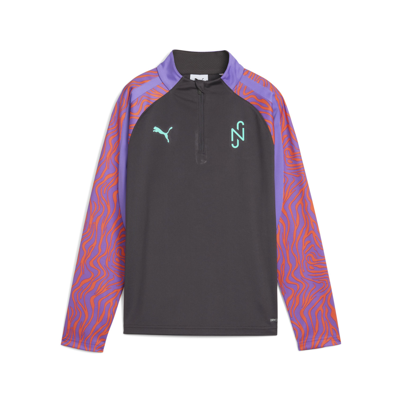 PUMA Neymar Jr. Creativity Trainingstrui 1/4-Zip Kids Donkergrijs Paars Oranje
