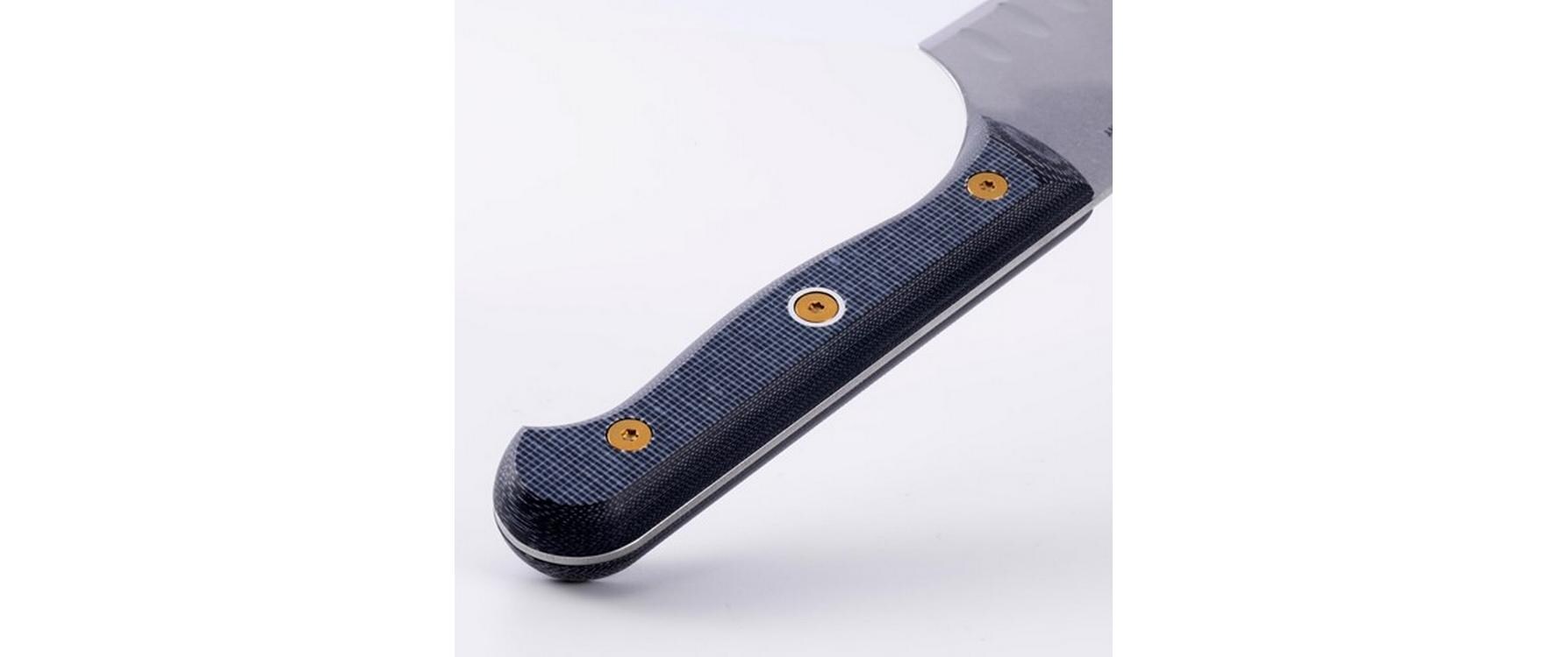 Kochmesser Custom 18 cm, Blau/SilberJapanisches Kochmesser Santoku