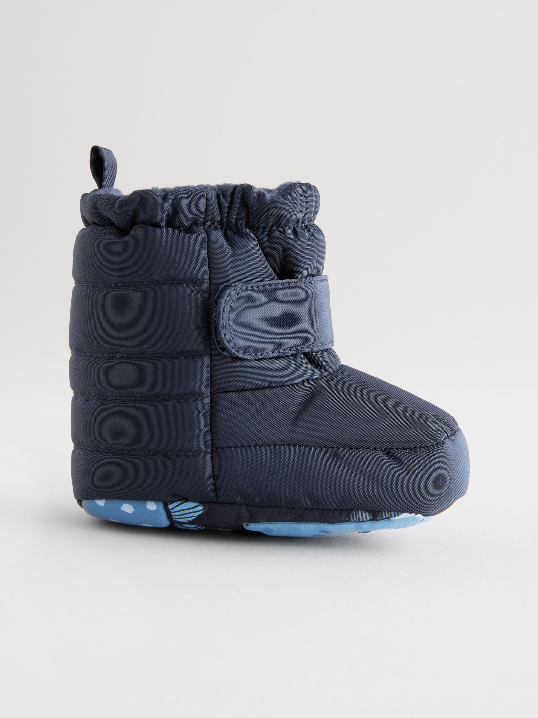 Marineblauw - Baby-sneeuwlaarzen met klittenbandsluiting (0-2mnd)