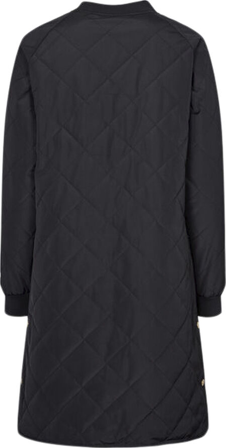 H2O Rubina Quilted lang overgangsjakke Sort