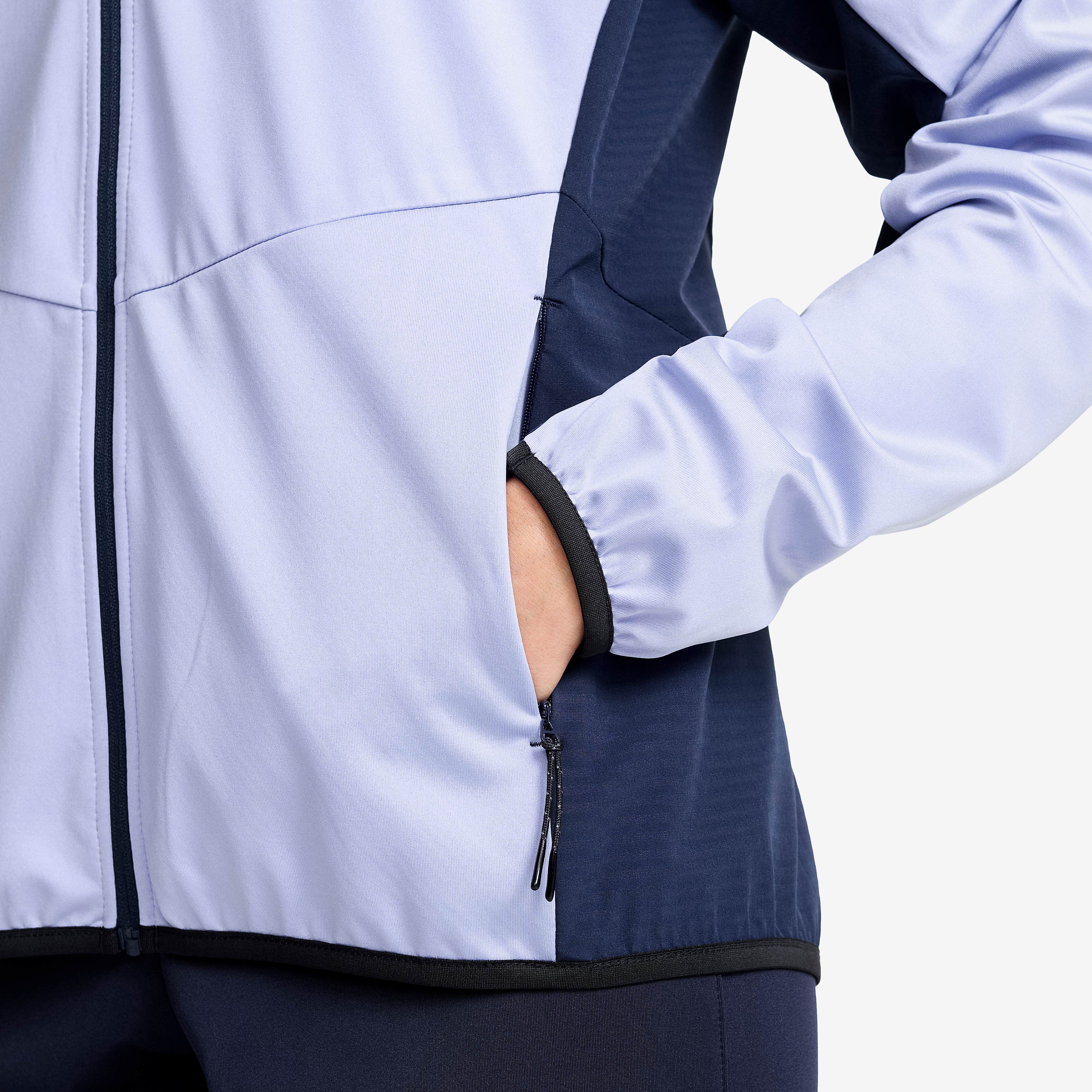 Pace Hooded Wind Jacket Dame Bright Lavender/Navy