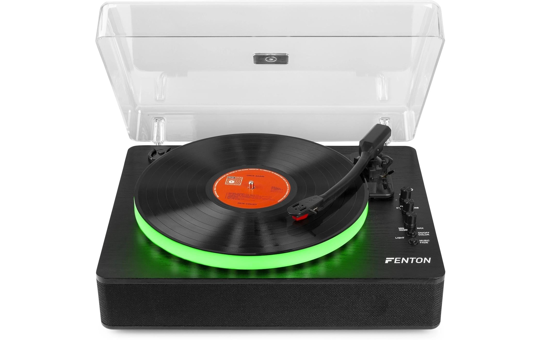 Plattenspieler RP162LED Schwarz<br>Plattenspieler mit Bluetooth und farbwechselnden LEDs