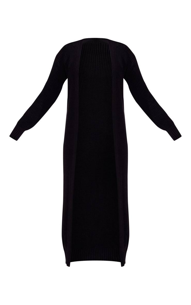 Noir Cardigan Long En Maille