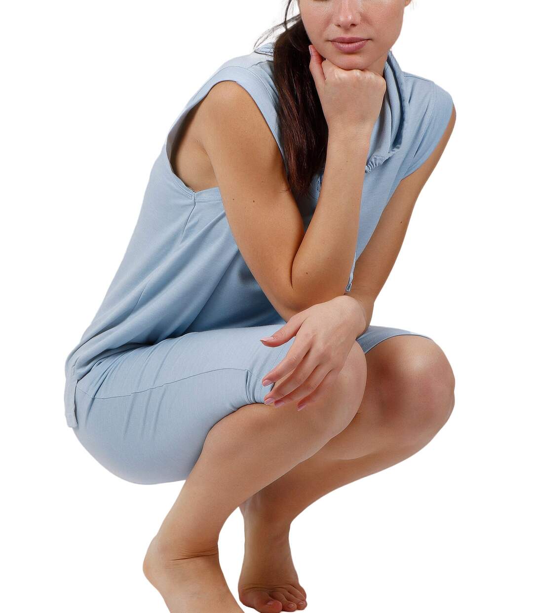 Tenue d'intérieur pyjama leggings débardeur à capuche The Silence Admas