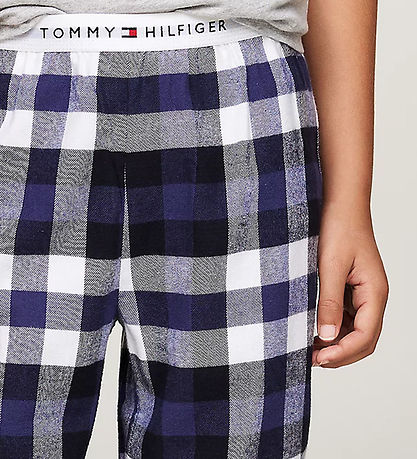 Tommy Hilfiger Natbukser - Flannel - Heritage Check Midi Blue In