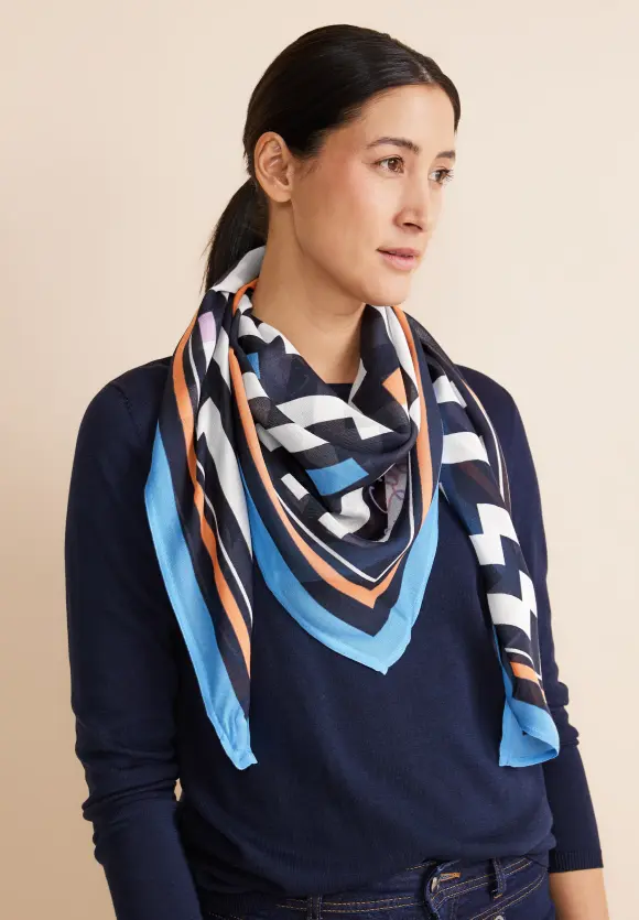 Modal Print Tuch - gravity blue