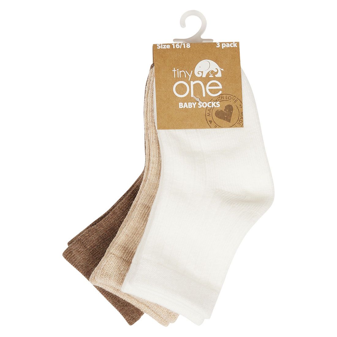 Sokker ribbestrikket 3pk