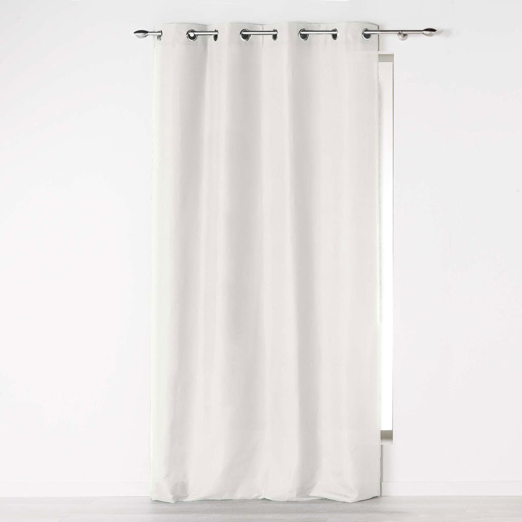 Rideau à œillets polyester blanc 140x260cm