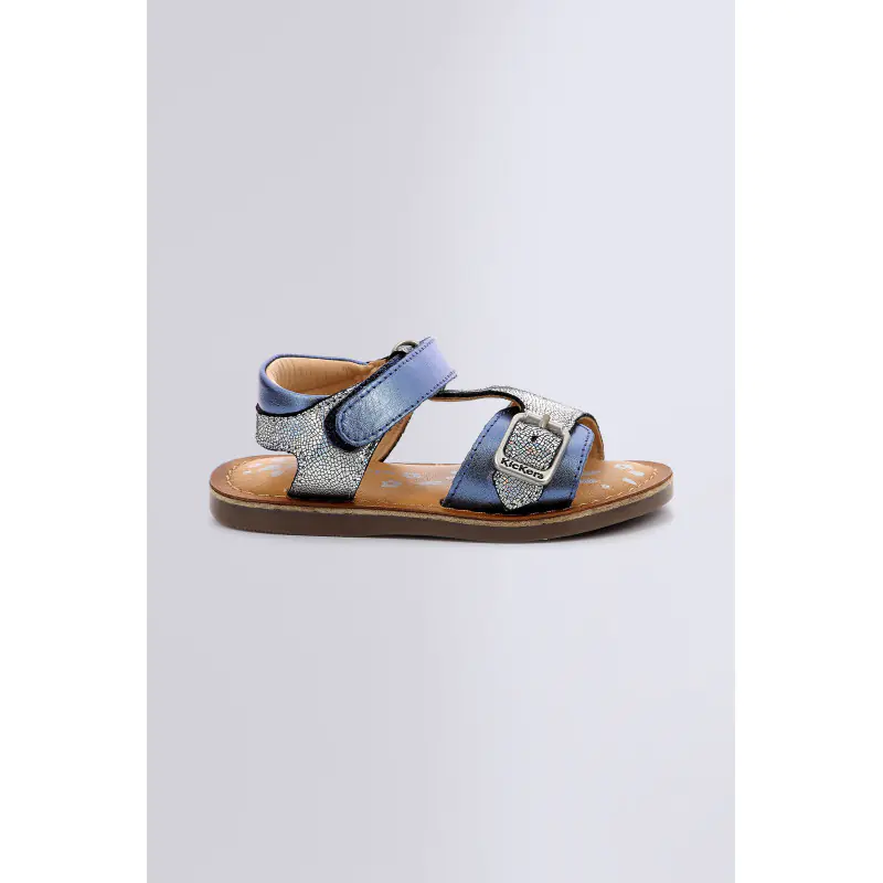 DIAZZ MARINE METALLISE SANDALES Cuir Fille