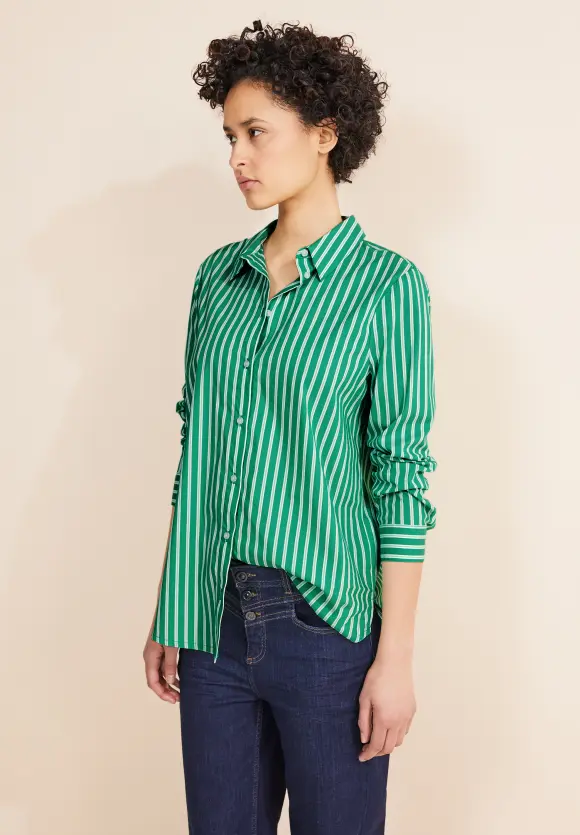 Streifen Hemdbluse - fresh spring green