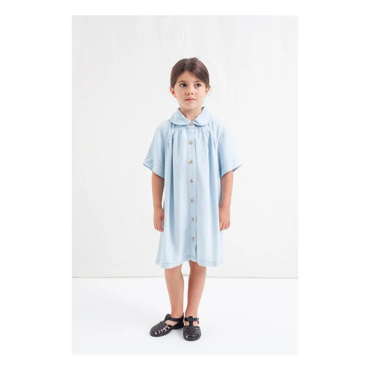 Tocoto Vintage Robe Chemise Lyocell | Bleu ciel