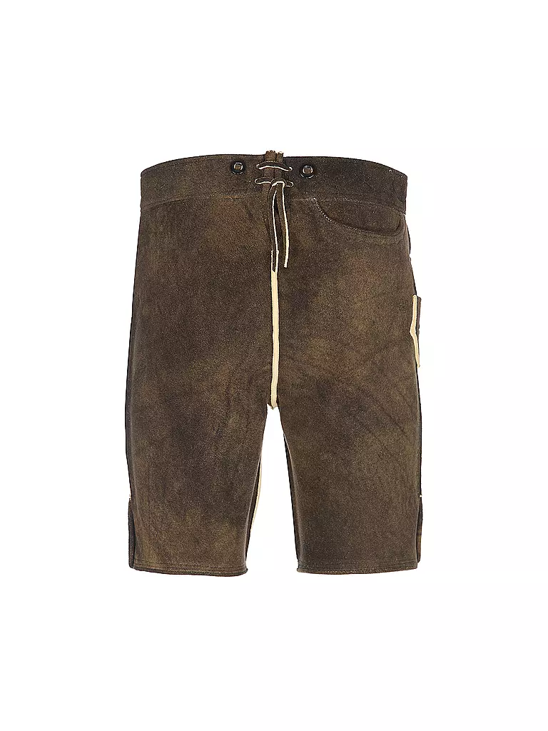GOTTSEIDANK Lederhose  braun