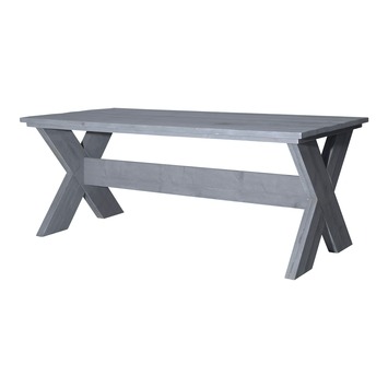 Eettafel Ingeburg grijs steigerhout 95 x 200 cm