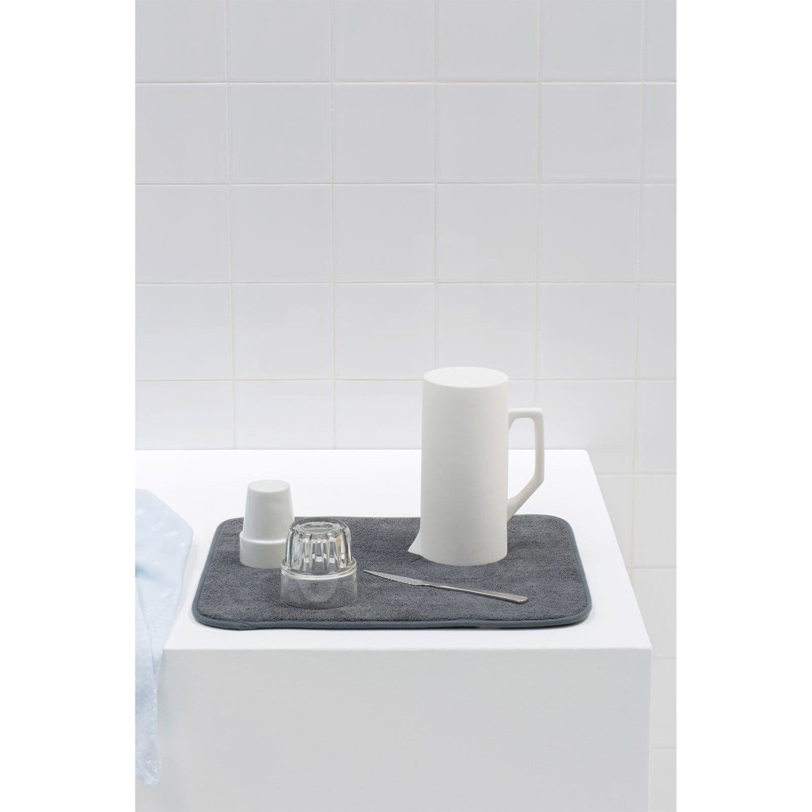 brabantia Microfaser Abtropfmatte SINKSLIDE dark grey