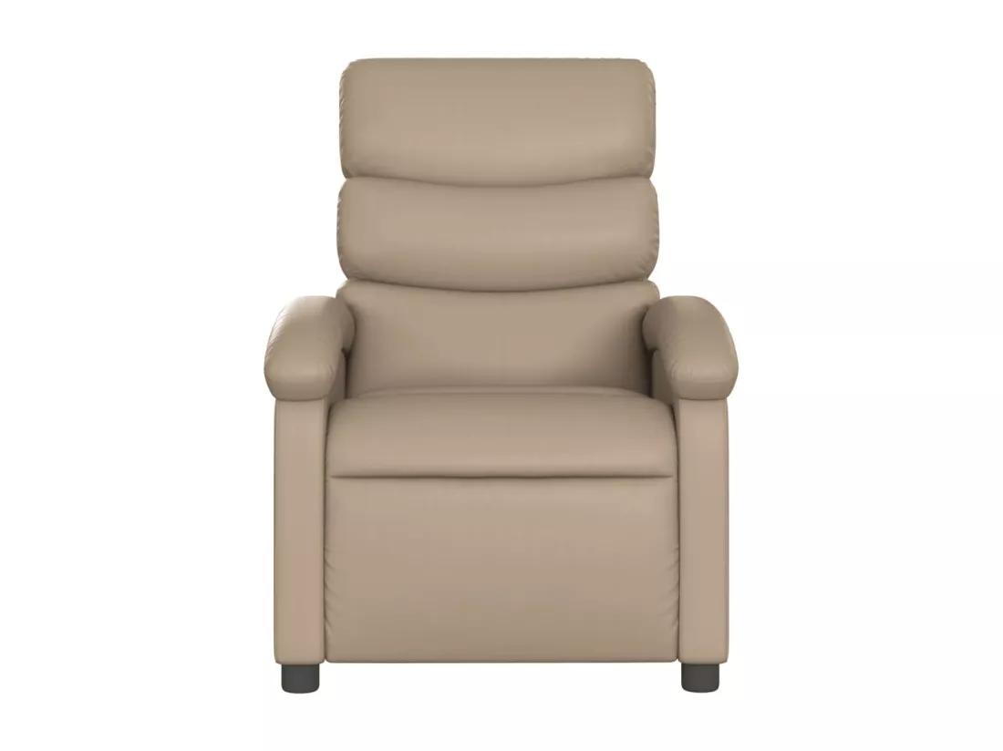 Fauteuil massant inclinable électrique cappuccino similicuir