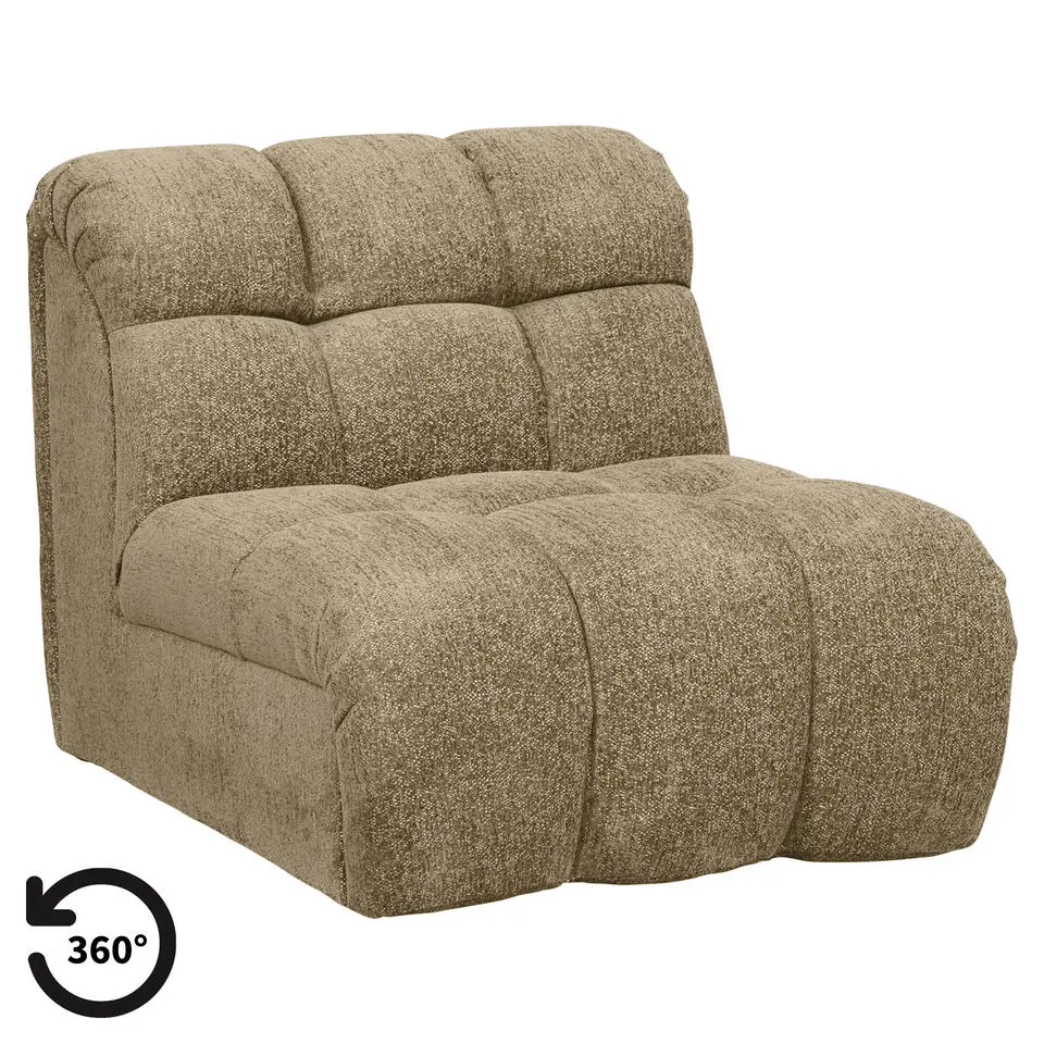 Draaifauteuil Beau - stof Raven - taupe