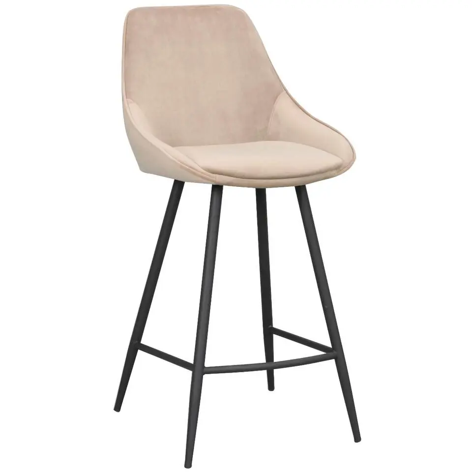 Rowico Sierra Velvet Barkruk - Set Van 2 - Fluweel Beige