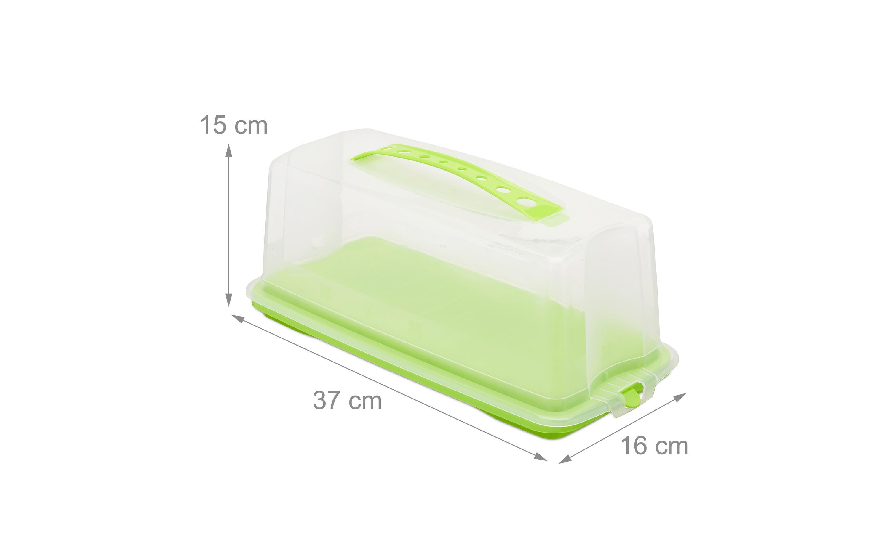 Cakebutler Grün/TransparentKuchenträger mit abnehmbarer Haube