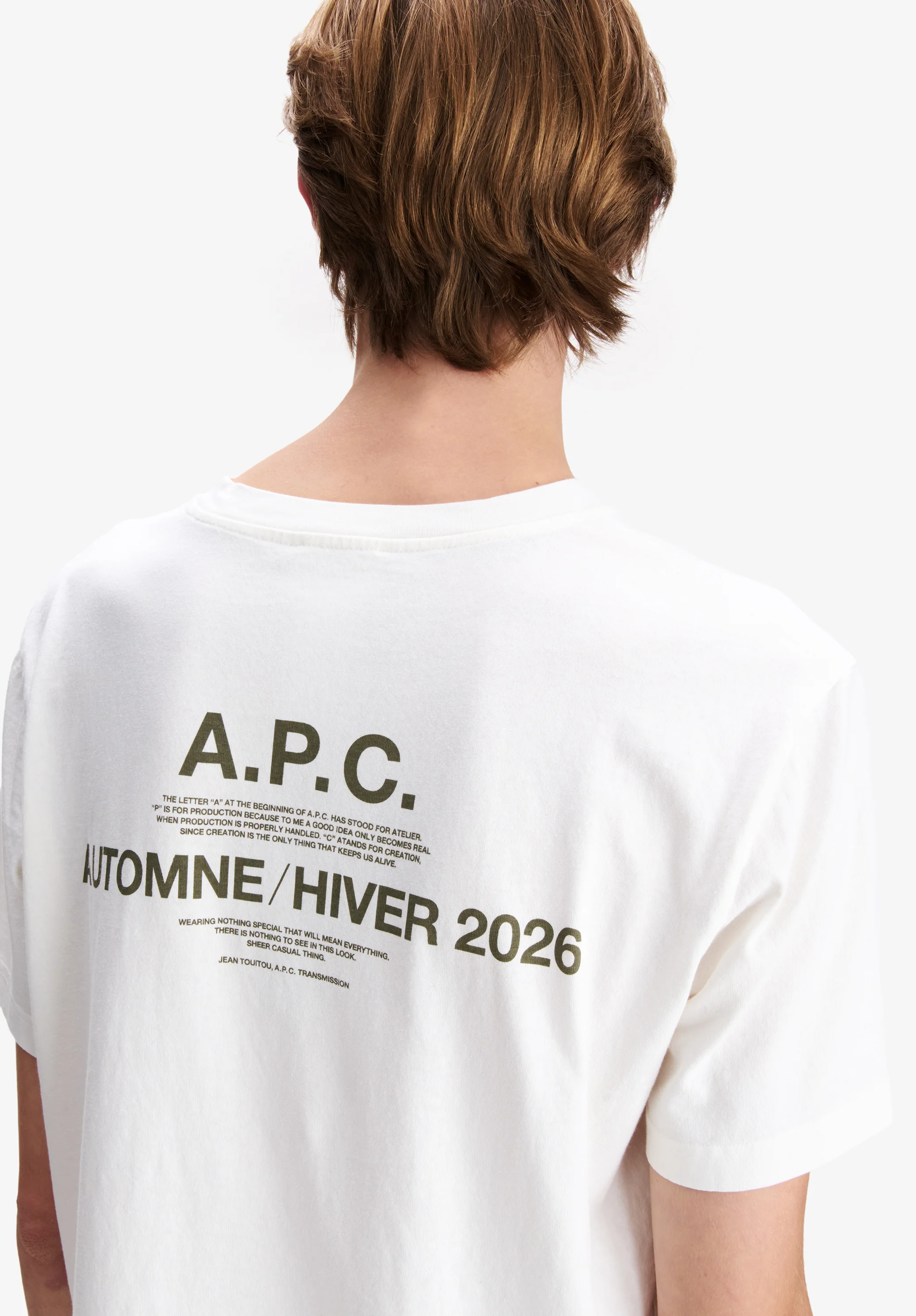 T-Shirt blanc cassé A.P.C. Automne 26 - Blanc casse