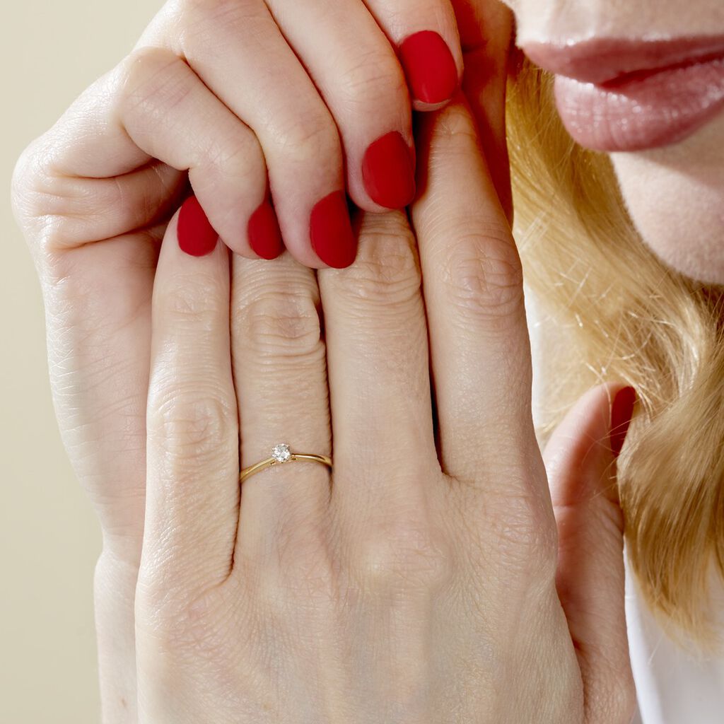 Bague Solitaire Aphrodite Or Jaune Diamant