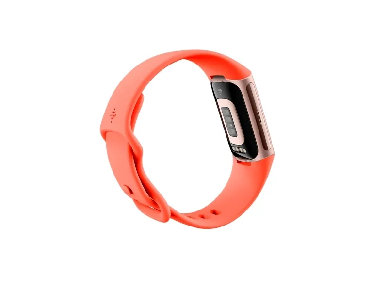 Fitbit Charge 6 - Champagne-guldaluminium - aktivitetssporer med uendelighedsbånd - silikone - koral - Bluetooth, NFC - 37.64 g