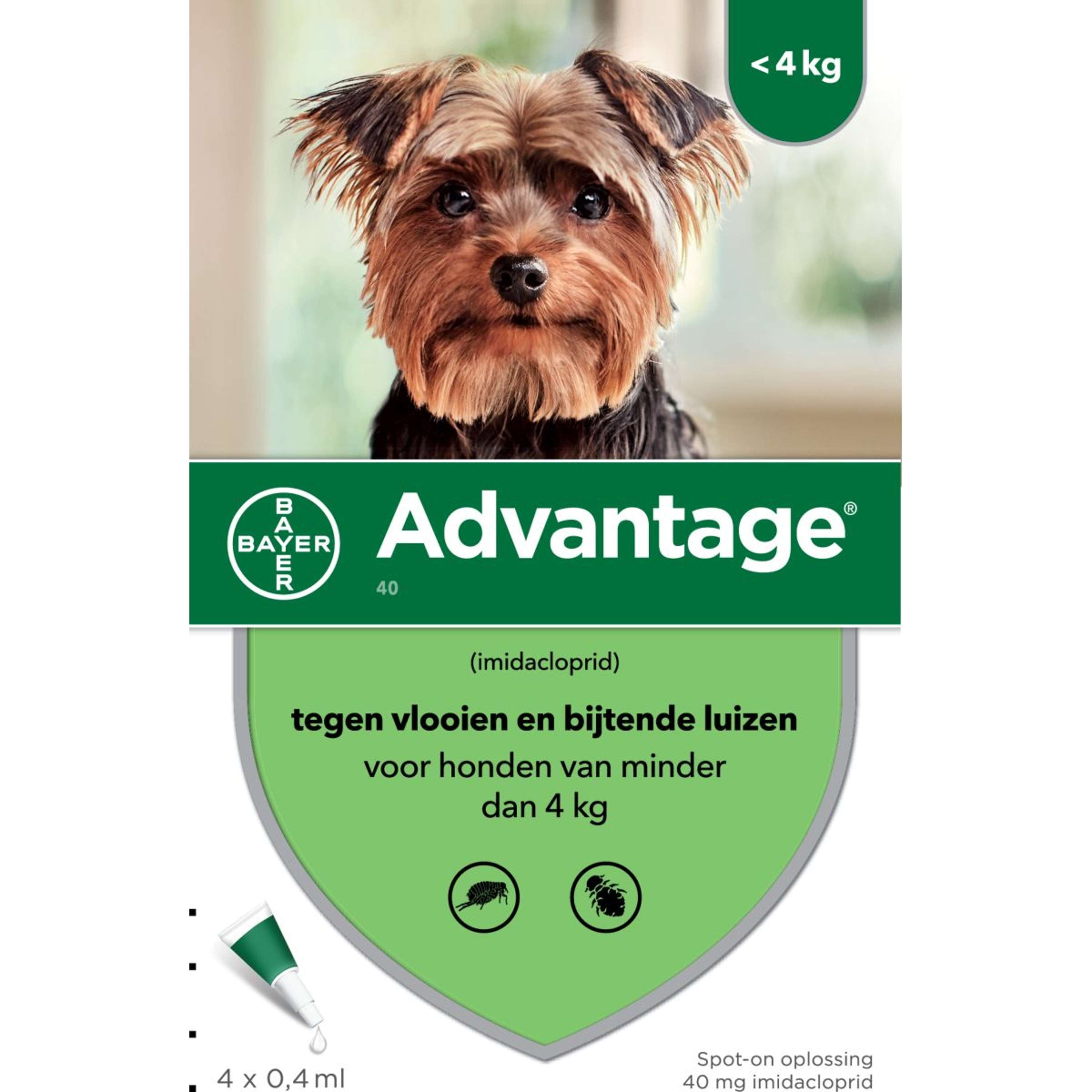 Advantage 40 Spot-On Hond <4kg