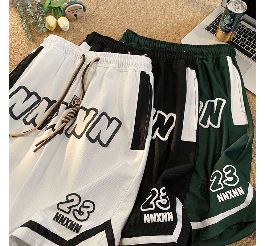 Derbundy - Shorts met trekkoord en tekstprint
