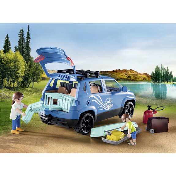 Famille avec voiture et caravane - Playmobil 71423 Family Fun Camping