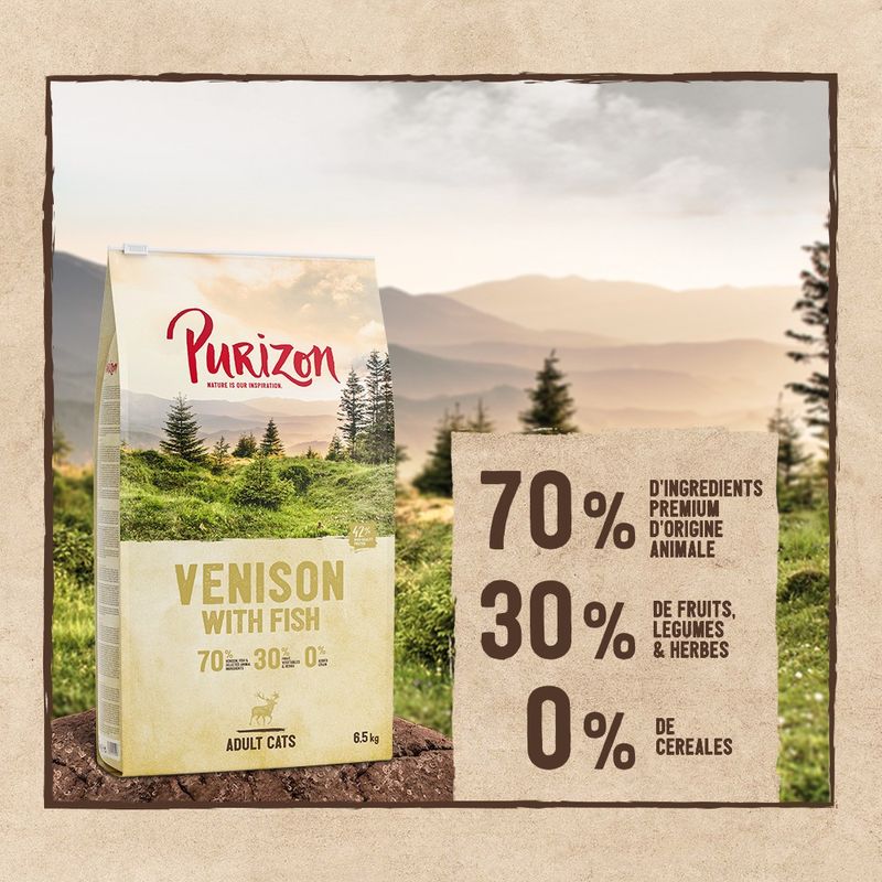 Purizon Adult, cerf & poisson - sans céréales