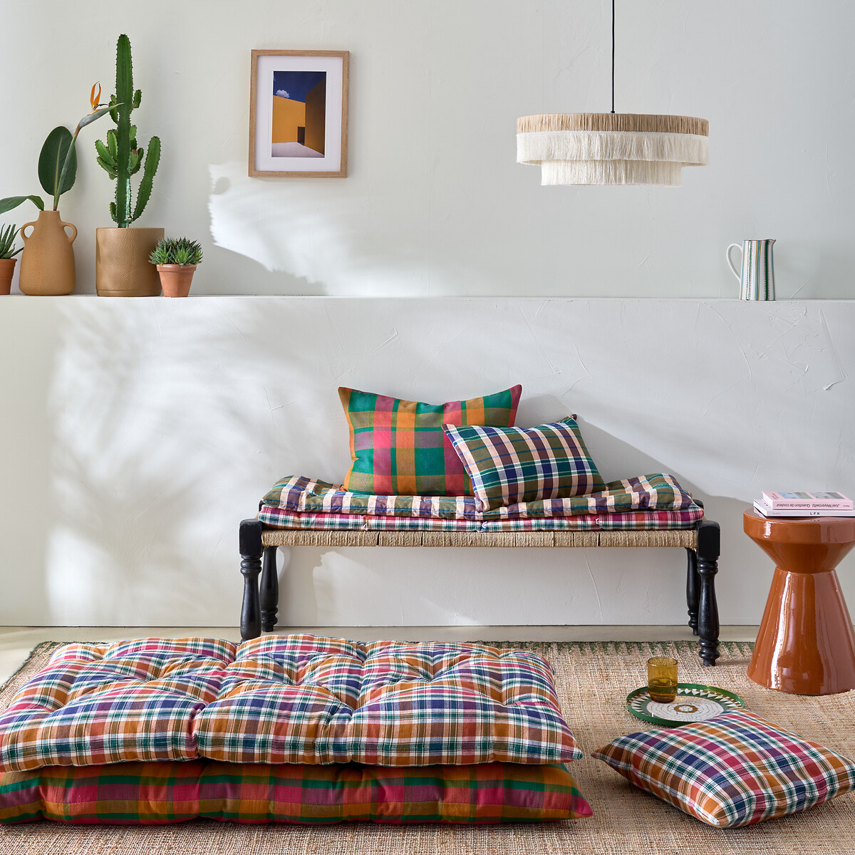 LA REDOUTE INTERIEURS<br>Colchão de chão xadrez Ivani