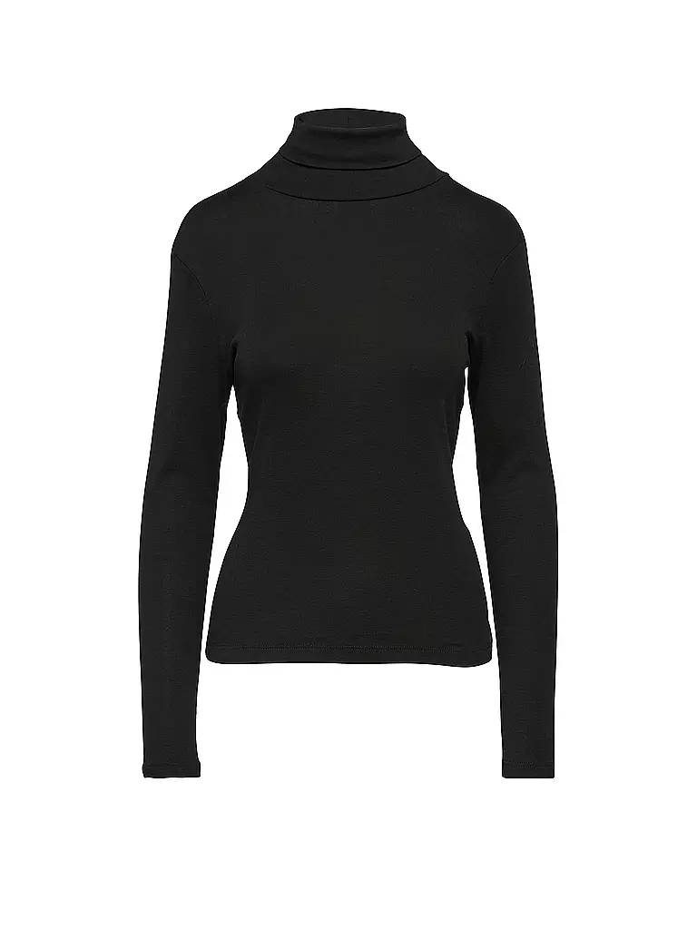 S.OLIVER Rollkragenshirt schwarz