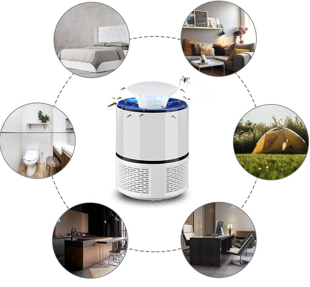 Elektrische USB Photokatalyse Anti Moskito Insekten Lampe Mücken Falle - Weiss