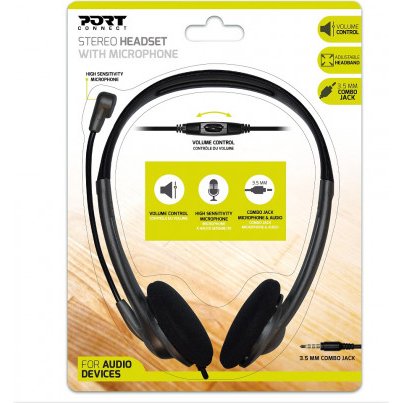 Port Designs 901603 casque Avec fil Arceau Bureau/Centre d'appels Noir