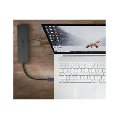 i-Tec - Hub - 2 x SuperSpeed USB 3.0 + 2 x USB-C 3.1 Gen 1 - de bureau