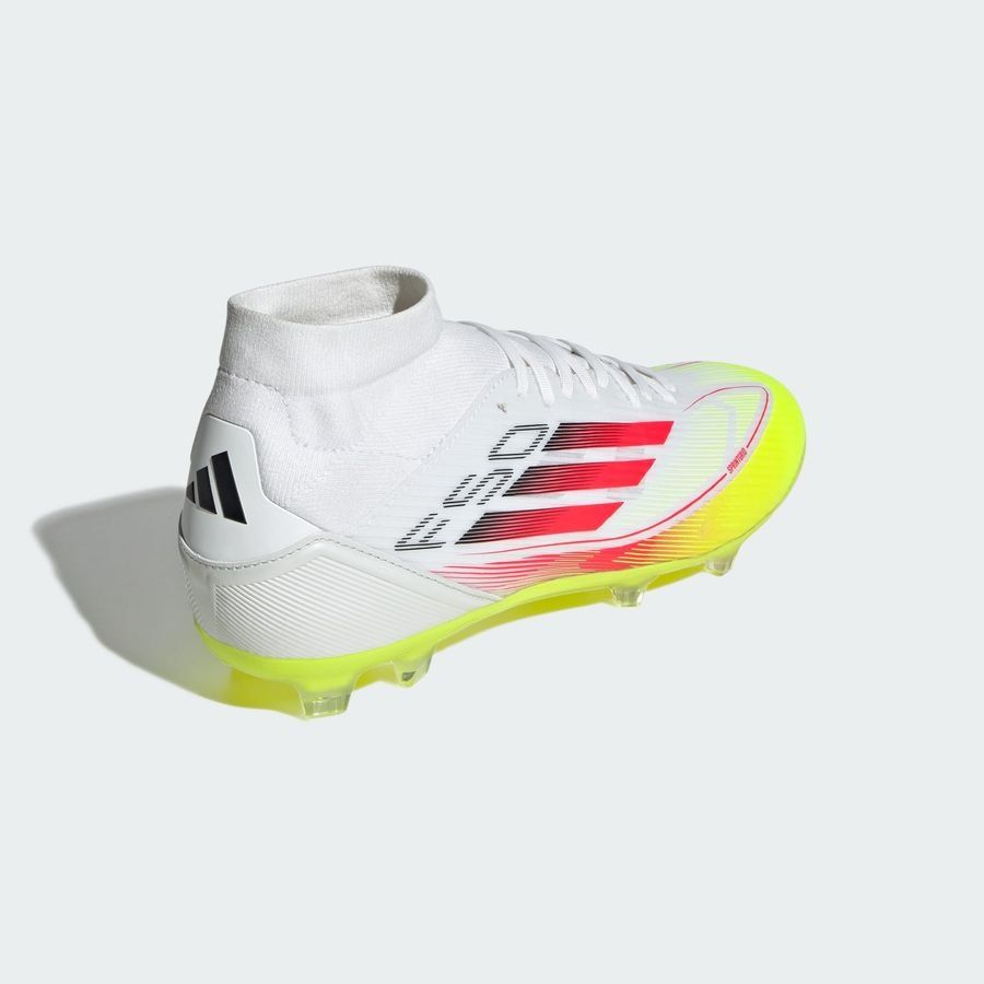 adidas F50 League Mid FG/AG Pure Victory - Blanc/Lucid Red/Jaune Femme