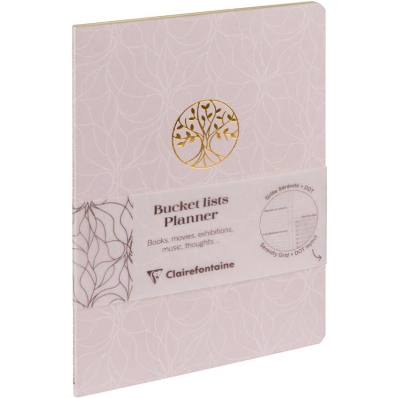 Inspire, Bucket list planner, Carnet cousu fil A5 14,8x21 cm, 64 pages, imprimé, ass.