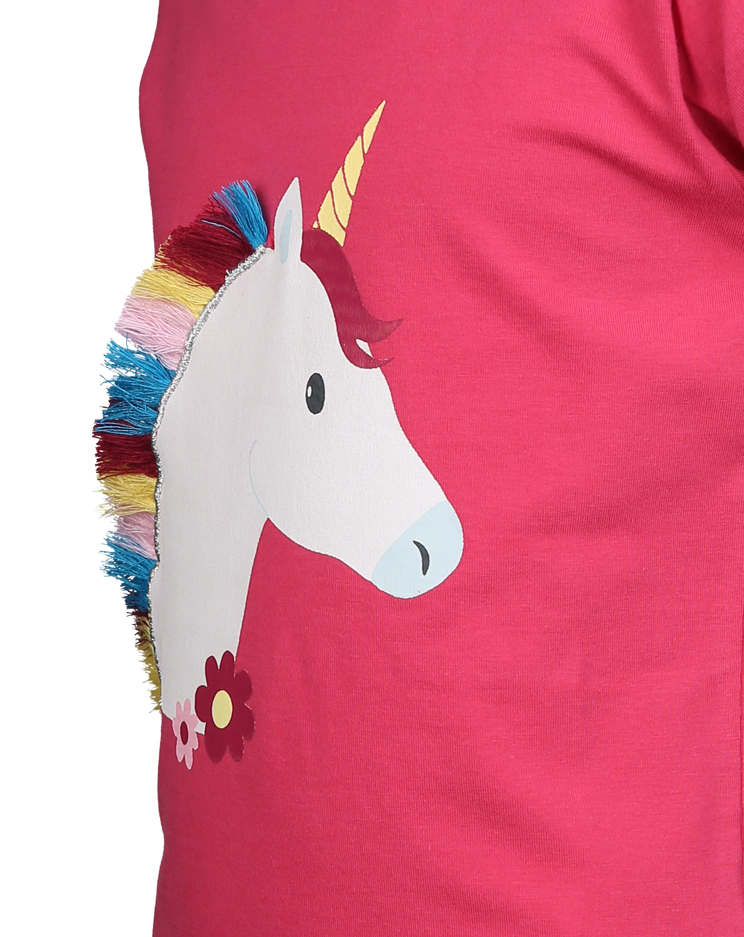 T-Shirt BUNTES EINHORN in pink
