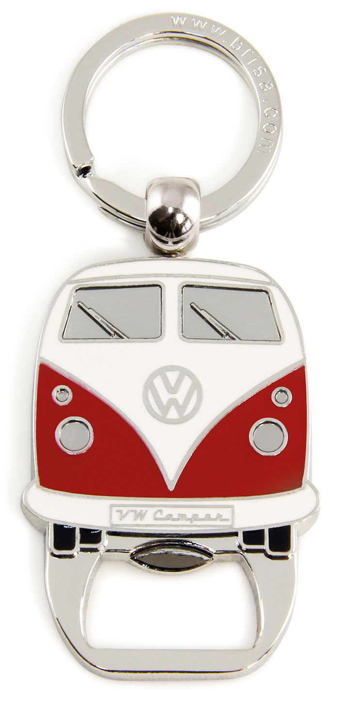 VW Collection T1 Bulli Schlüsselanhänger mit Flaschenöffner Rot