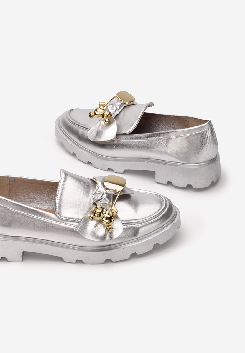 Mocassins femme argent Tervi V2