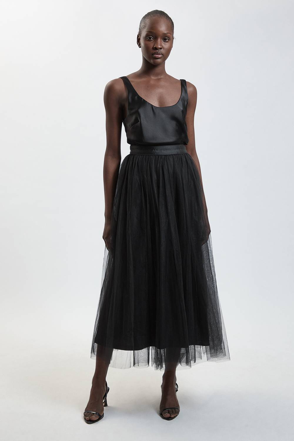 KarenMillen Lydia Millen Jupe Maxi Tissée en Tulle