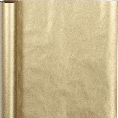 Gavepapir - Guld Ensfarvet - B 50 CM - 60 G - 5 M