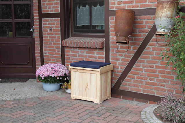 promadino Kissenbox »Patrick« mit blauer Sitzauflage