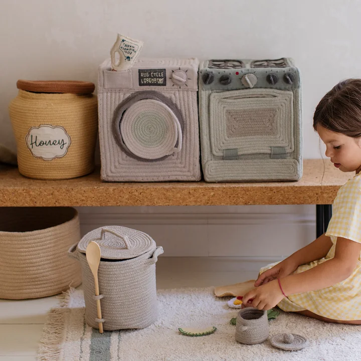 Lorena Canals - Spiel- und Aufbewahrungskorb, mini Rita the Rabbit, creme