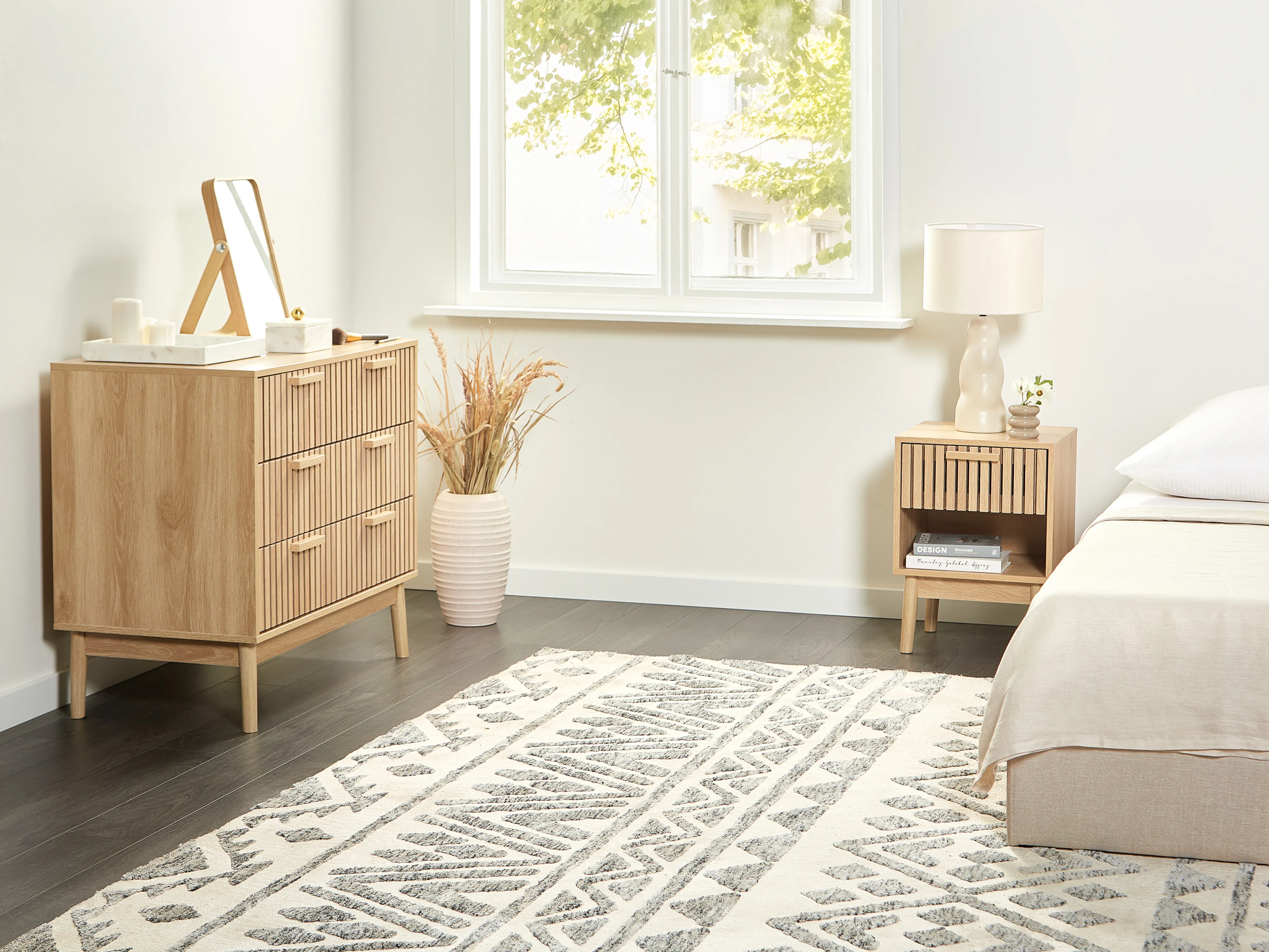Dressoir met 2 deuren LYNWOOD Lichtbruin