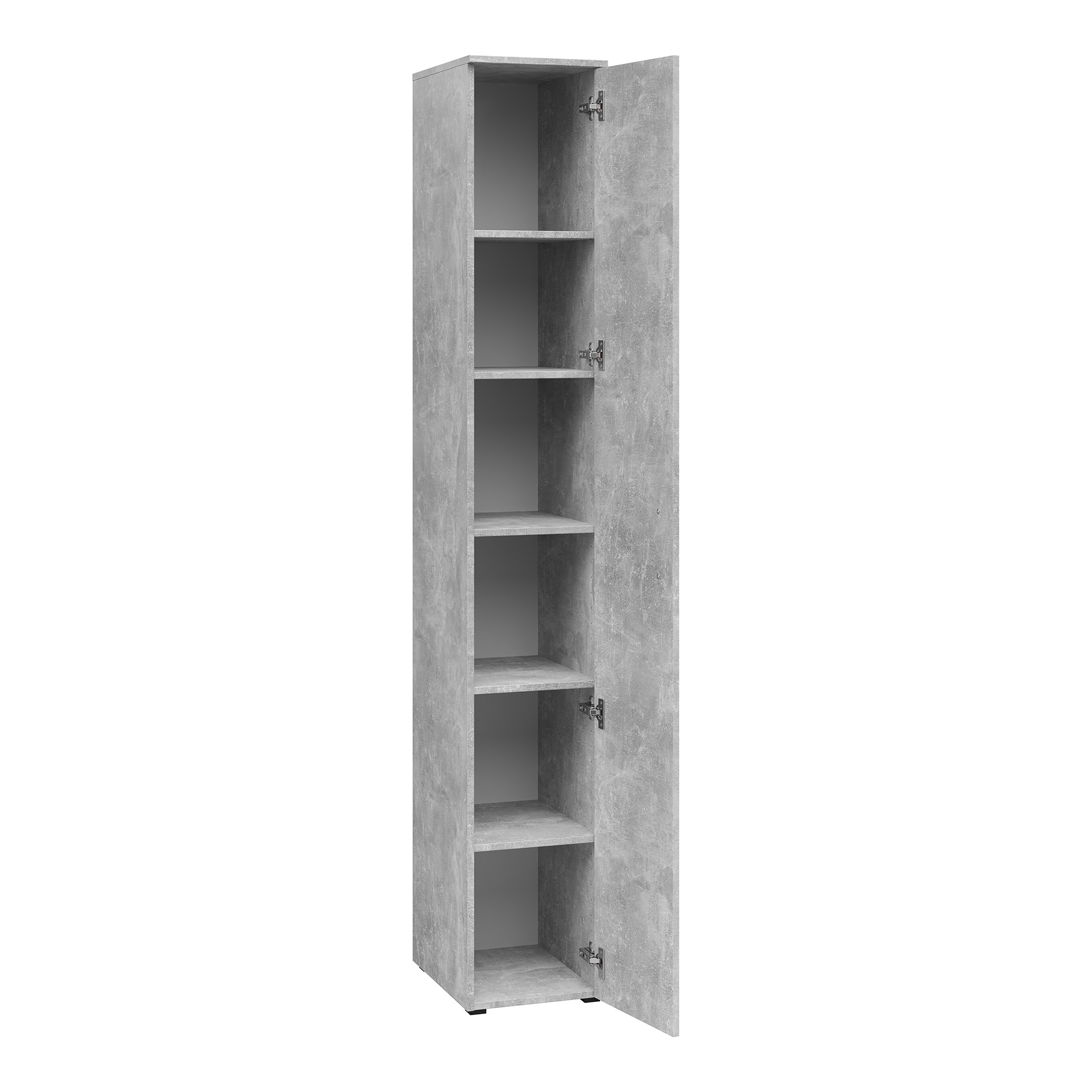 Drehtürenschrank - Betonoptik - Breite 30 cm