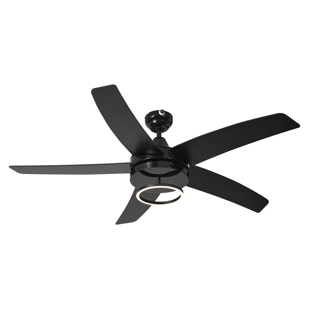 Plafondventilator zwart 132cm incl. LED met afstandbediening - Cool Anello